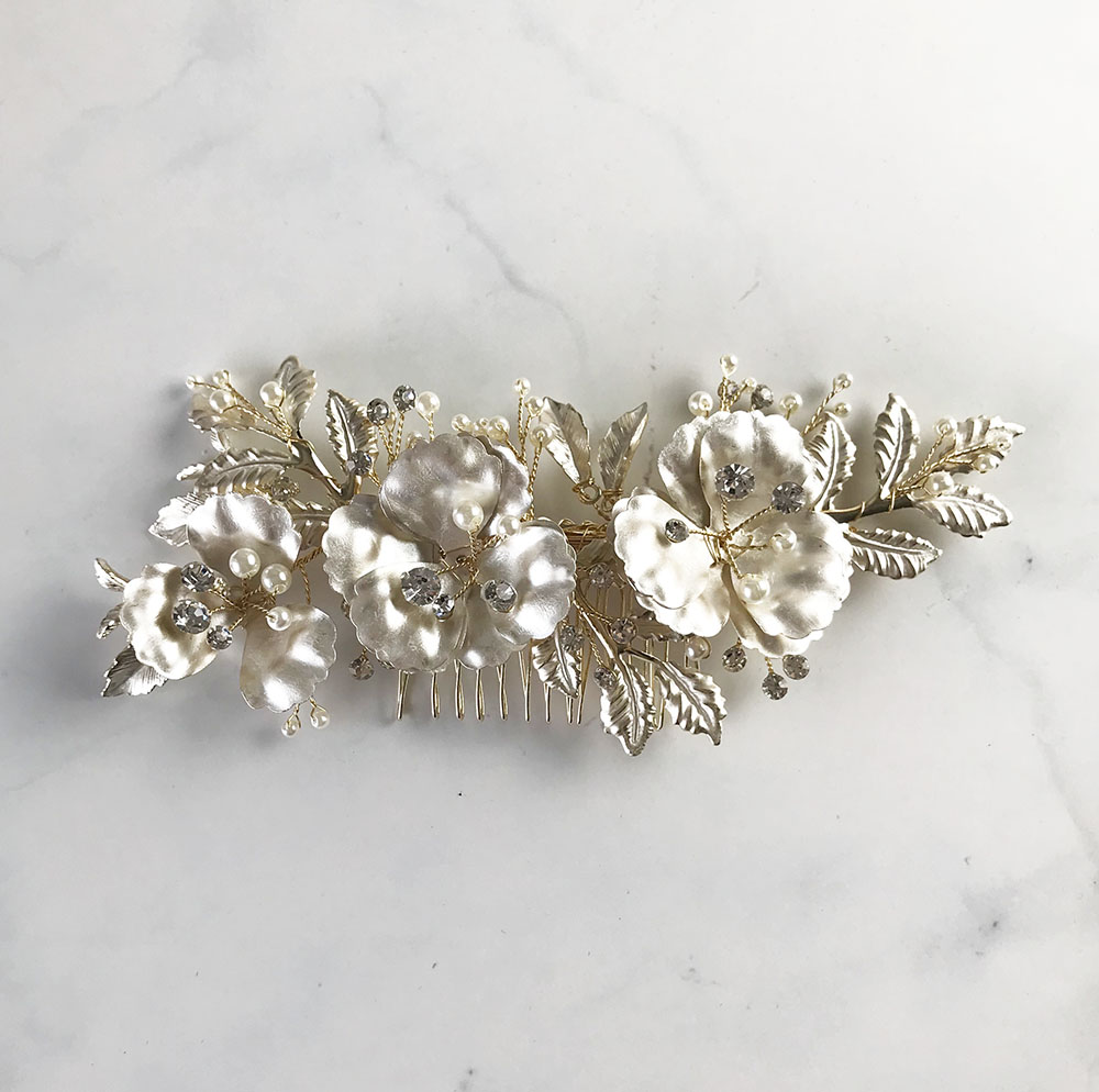 pente-light-gold Pente Floral Noiva