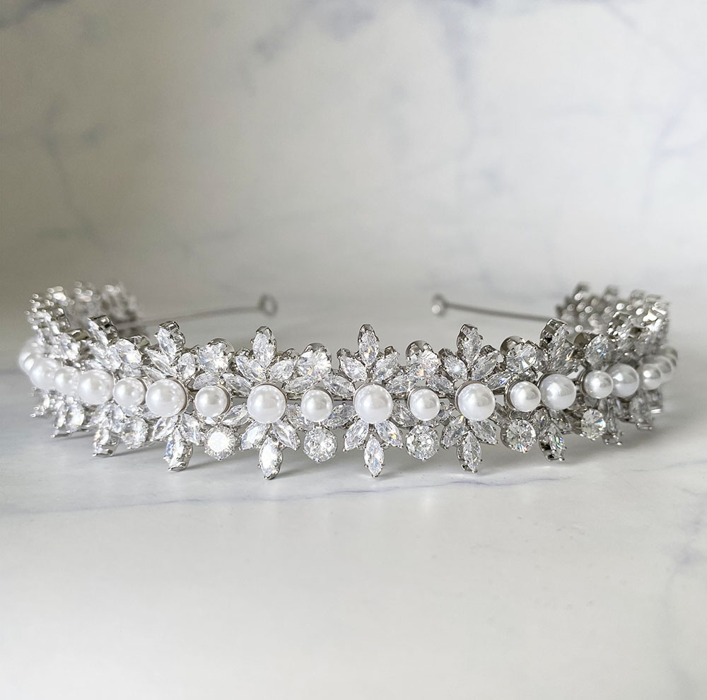 tiara-de-noiva-zirconia-perolas Tiara de Noiva Zircônia e Pérolas