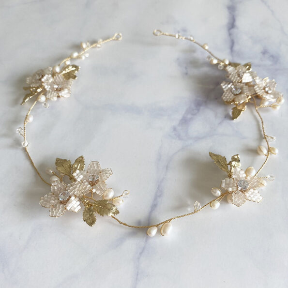 Headband Flores Rosé