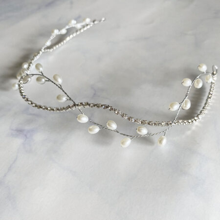 Headband Dupla Pérolas Strass